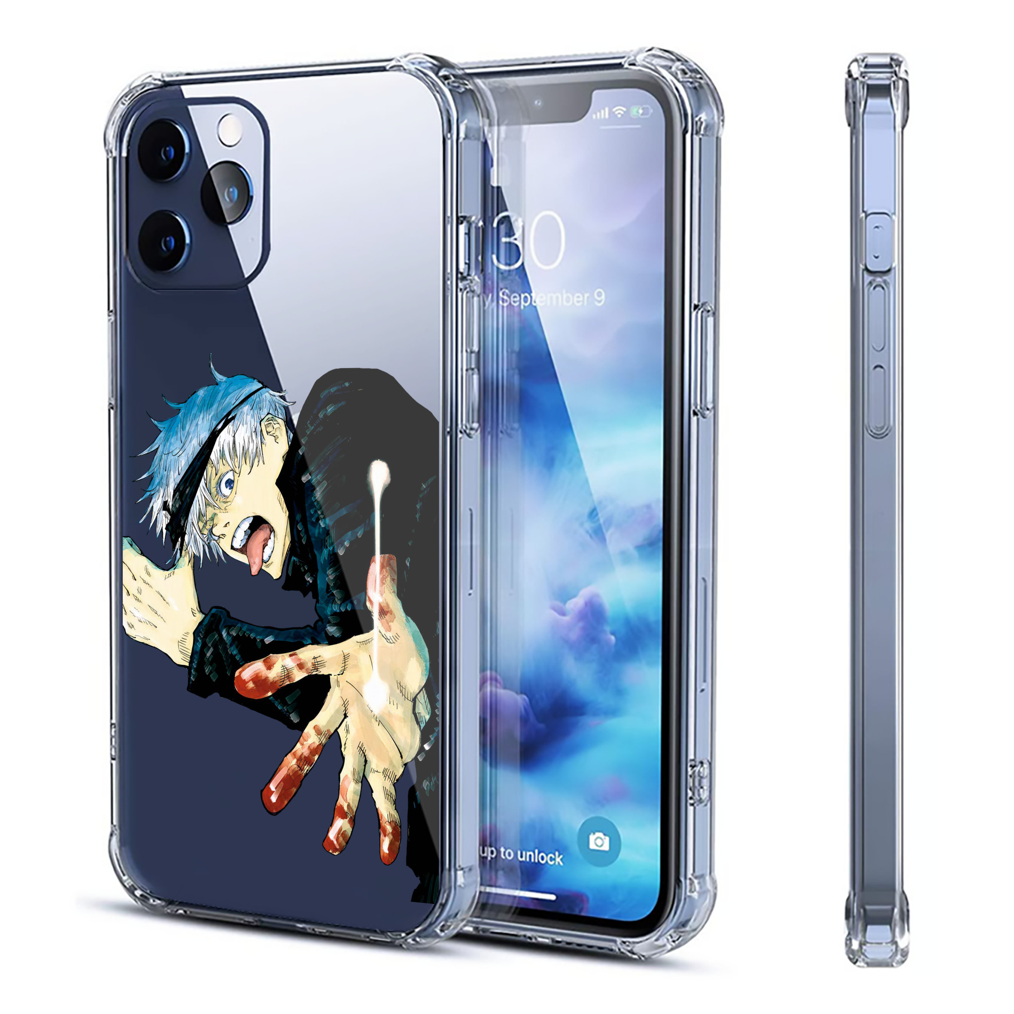 （画像用） 呪術廻戦 Jujutsu Kaisen 【iPhone 12シリーズ対応】透明スマホケース（クリアソフトケース）